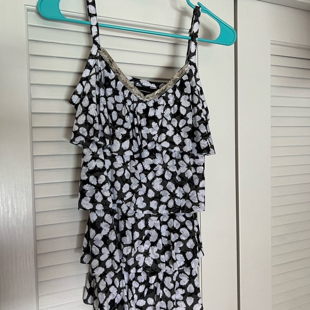 Bling trim Ruffled Top